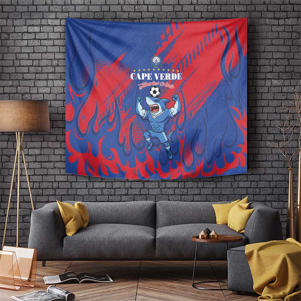 Cape Verde Football Tapestry One Team One Victory - Wonder Print Shop