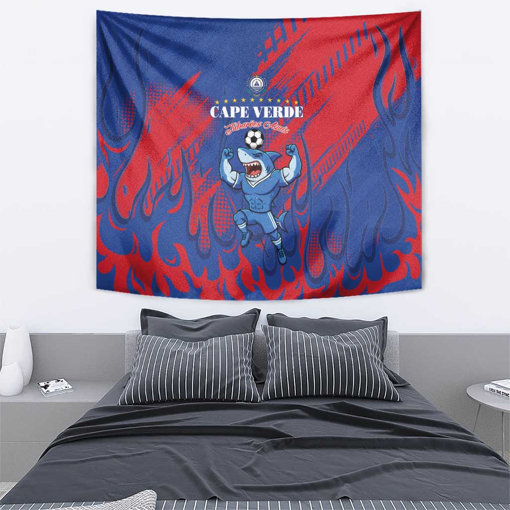 Cape Verde Football Tapestry One Team One Victory - Wonder Print Shop