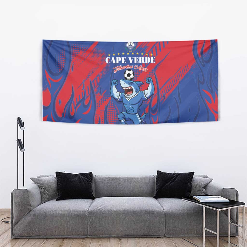 Cape Verde Football Tapestry One Team One Victory - Wonder Print Shop
