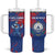 Custom Cape Verde Football Tumbler With Handle One Team One Victory - Wonder Print Shop