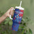 Custom Cape Verde Football Tumbler With Handle One Team One Victory - Wonder Print Shop