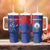 Custom Cape Verde Football Tumbler With Handle One Team One Victory - Wonder Print Shop