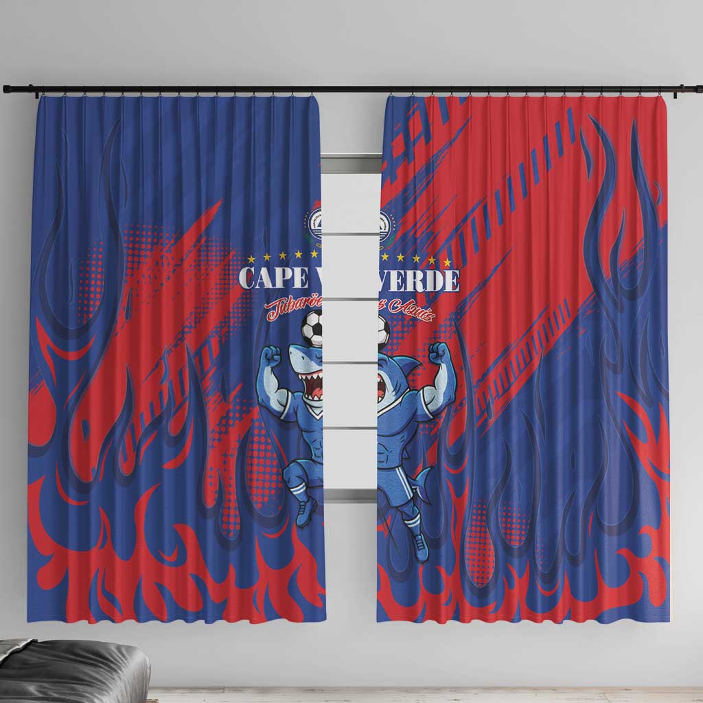 Cape Verde Football Window Curtain One Team One Victory - Wonder Print Shop