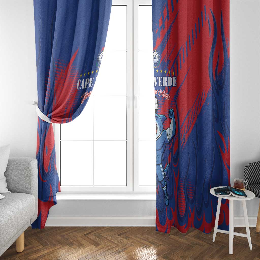 Cape Verde Football Window Curtain One Team One Victory - Wonder Print Shop