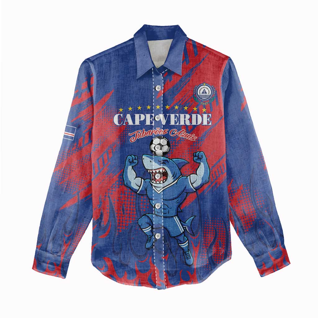 Custom Cape Verde Football Women Casual Shirt One Team One Victory - Wonder Print Shop