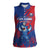 Custom Cape Verde Football Women Sleeveless Polo Shirt One Team One Victory - Wonder Print Shop