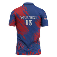 Custom Cape Verde Football Zipper Polo Shirt One Team One Victory - Wonder Print Shop
