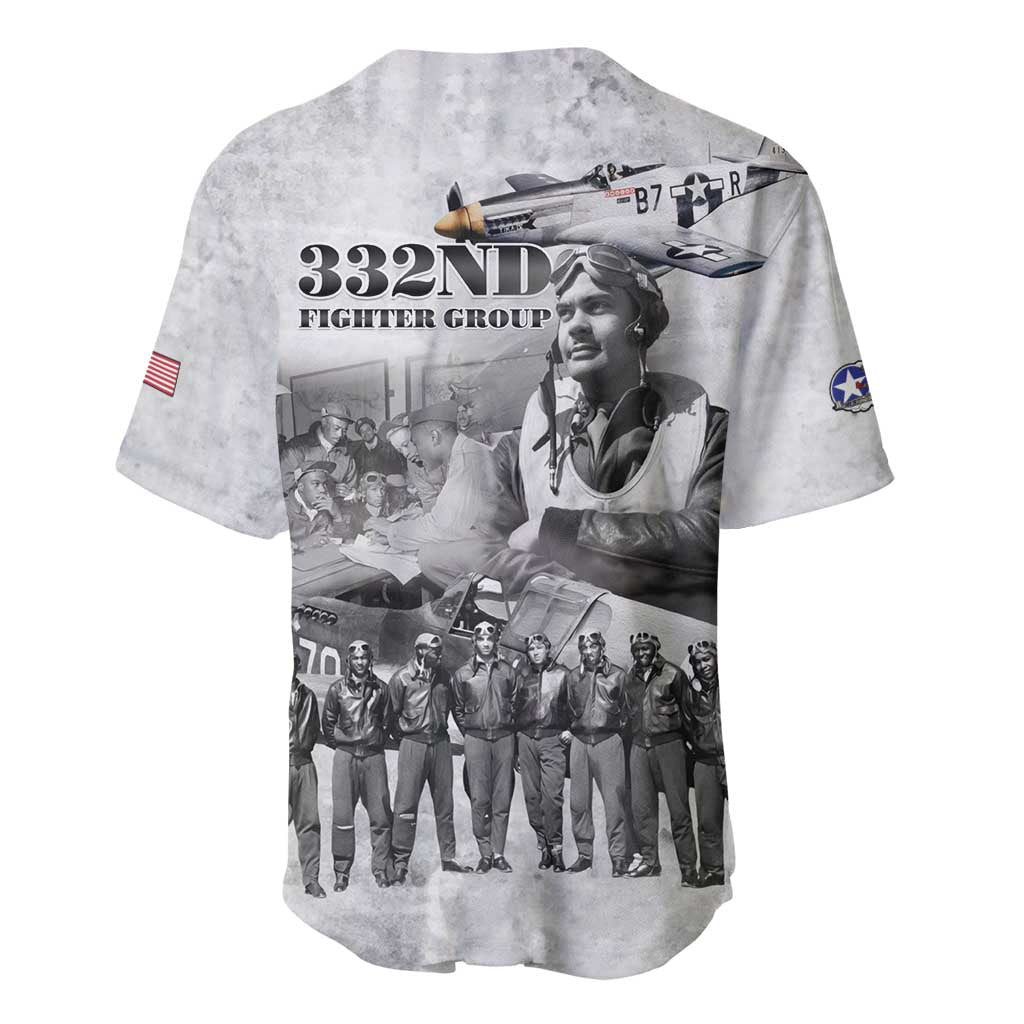 Red Tails Aviators Baseball Jersey WWII Heroes Tribute Retro Style - Wonder Print Shop