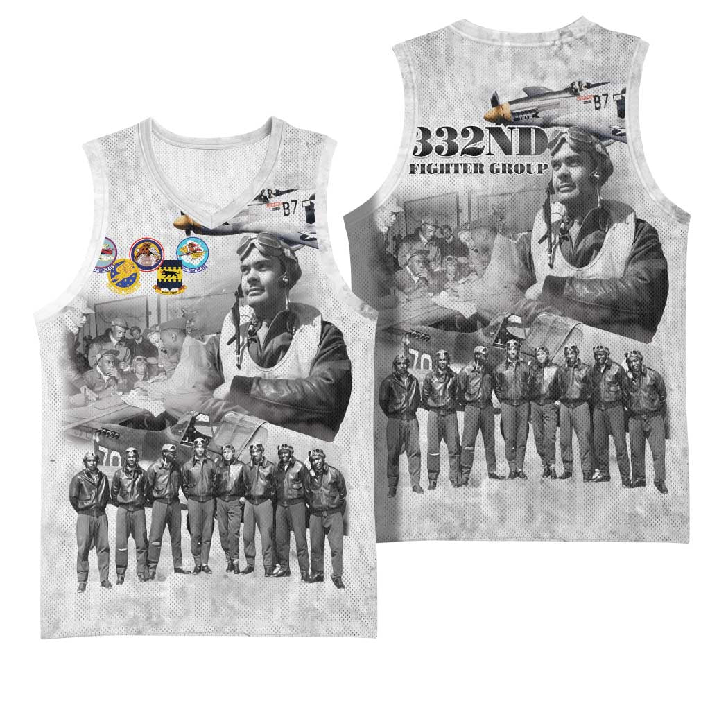 Red Tails Aviators Basketball Jersey WWII Heroes Tribute Retro Style - Wonder Print Shop