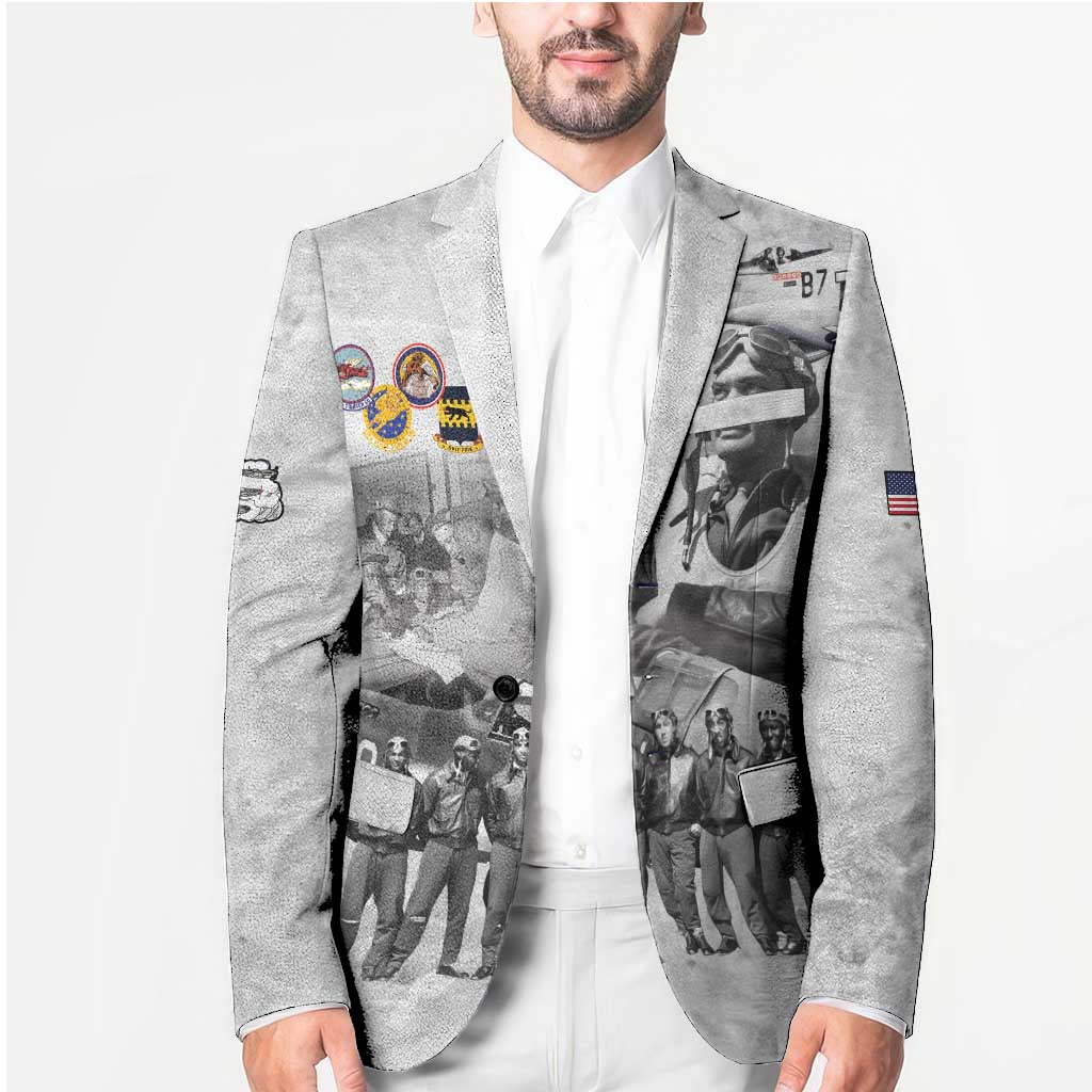 Red Tails Aviators Blazer WWII Heroes Tribute Retro Style - Wonder Print Shop
