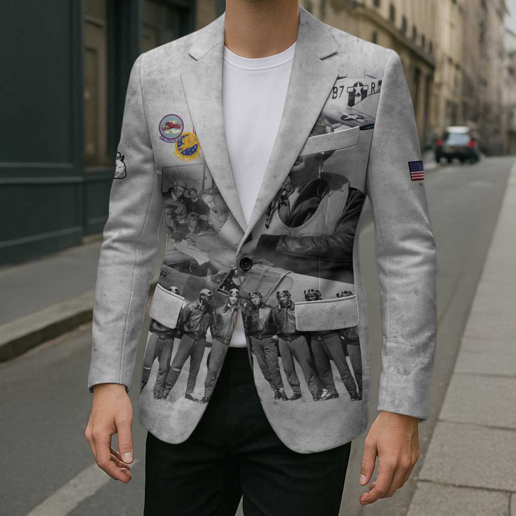 Red Tails Aviators Blazer WWII Heroes Tribute Retro Style - Wonder Print Shop