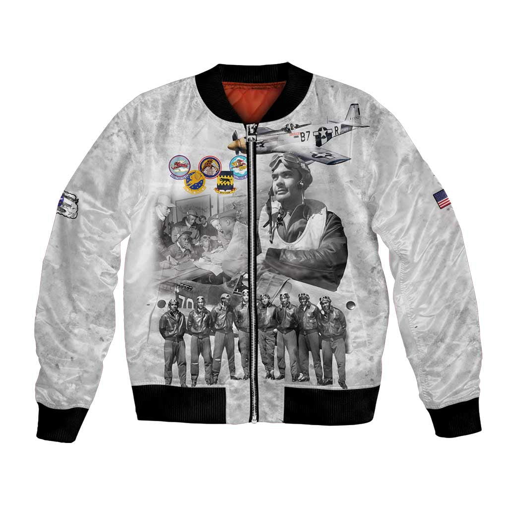 Red Tails Aviators Bomber Jacket WWII Heroes Tribute Retro Style - Wonder Print Shop