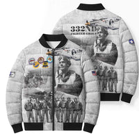 Red Tails Aviators Bomber Puffer Jacket WWII Heroes Tribute Retro Style - Wonder Print Shop