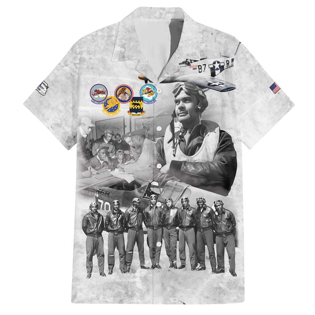 Red Tails Aviators Hawaiian Shirt WWII Heroes Tribute Retro Style - Wonder Print Shop