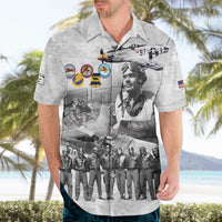 Red Tails Aviators Hawaiian Shirt WWII Heroes Tribute Retro Style - Wonder Print Shop