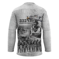 Red Tails Aviators Hockey Jersey WWII Heroes Tribute Retro Style - Wonder Print Shop