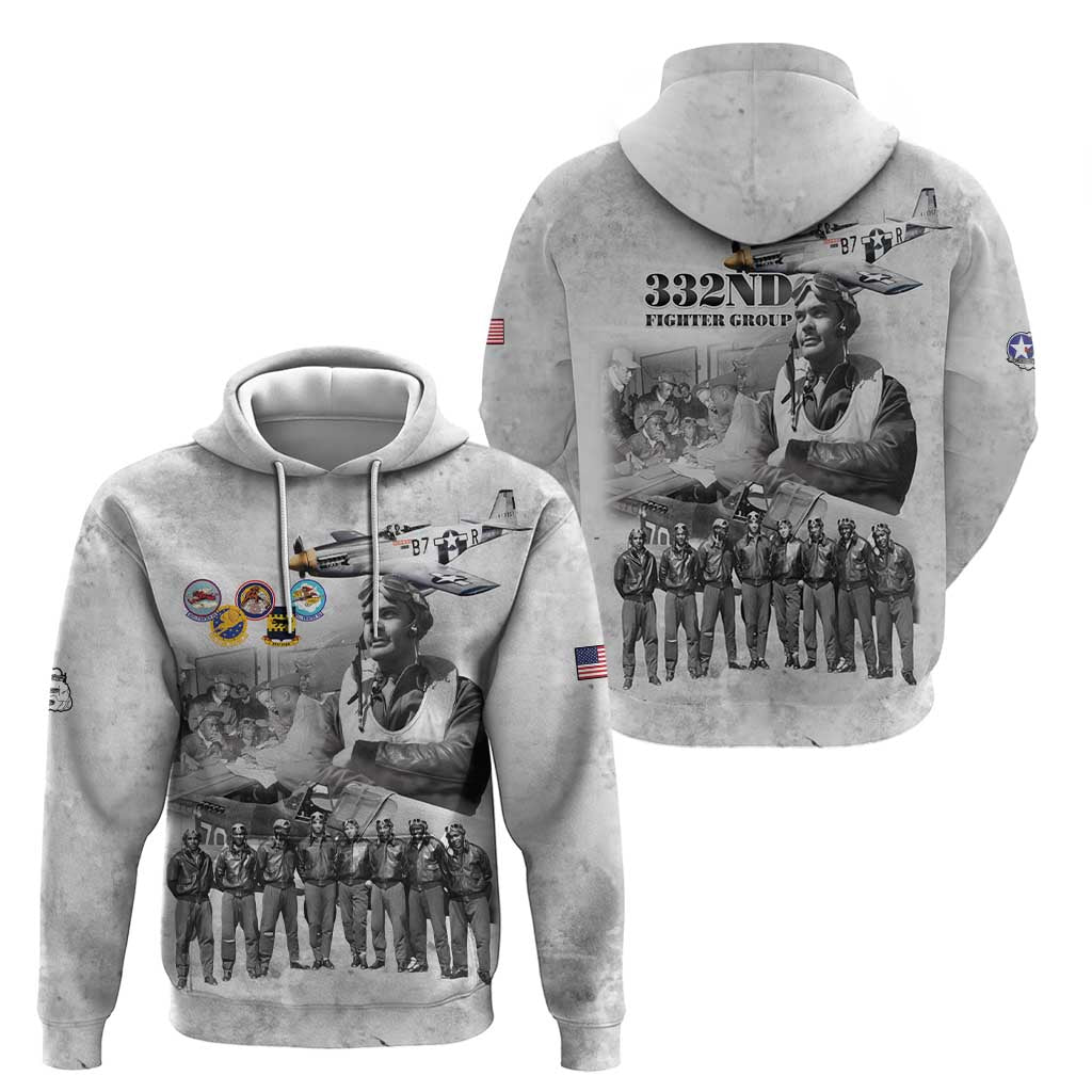 Red Tails Aviators Hoodie WWII Heroes Tribute Retro Style - Wonder Print Shop