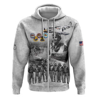 Red Tails Aviators Hoodie WWII Heroes Tribute Retro Style - Wonder Print Shop