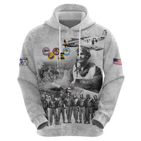 Red Tails Aviators Hoodie WWII Heroes Tribute Retro Style - Wonder Print Shop