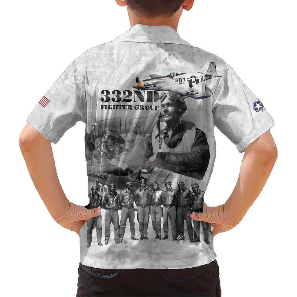 Red Tails Aviators Kid Hawaiian Shirt WWII Heroes Tribute Retro Style - Wonder Print Shop