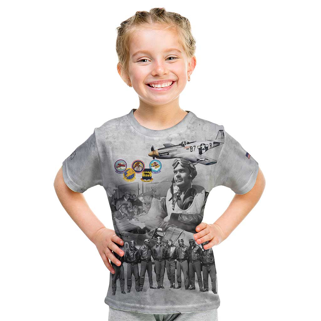Red Tails Aviators Kid T Shirt WWII Heroes Tribute Retro Style - Wonder Print Shop
