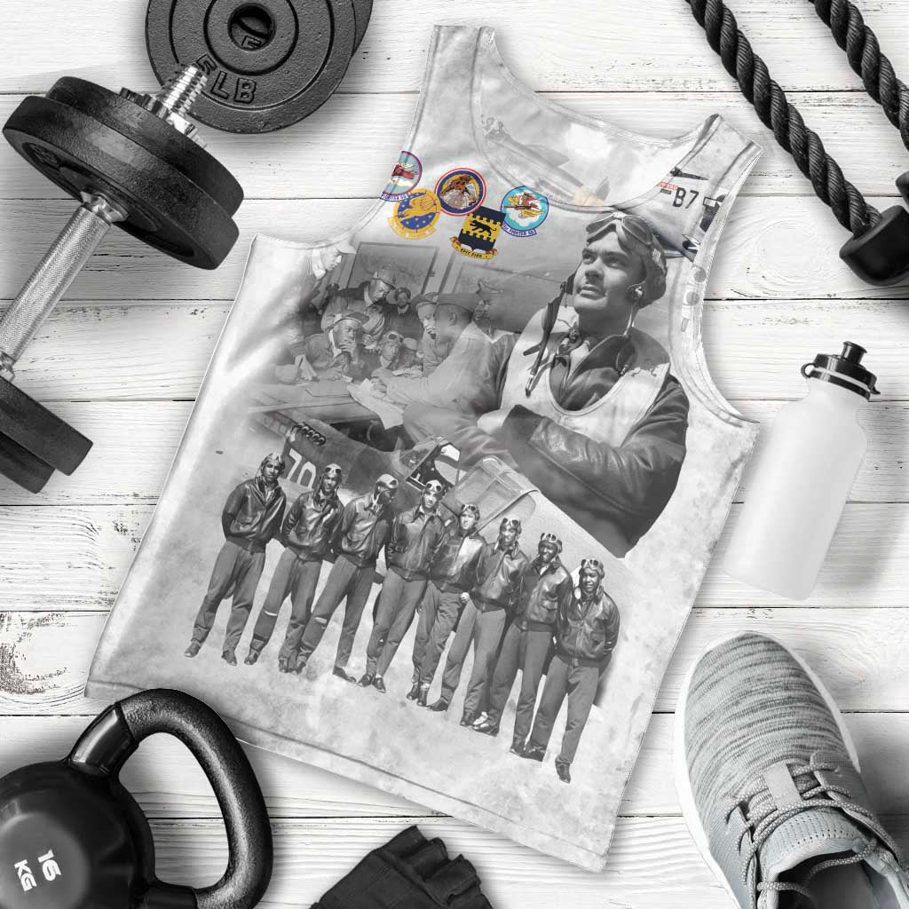 Red Tails Aviators Men Tank Top WWII Heroes Tribute Retro Style - Wonder Print Shop