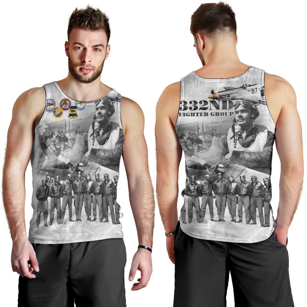 Red Tails Aviators Men Tank Top WWII Heroes Tribute Retro Style - Wonder Print Shop