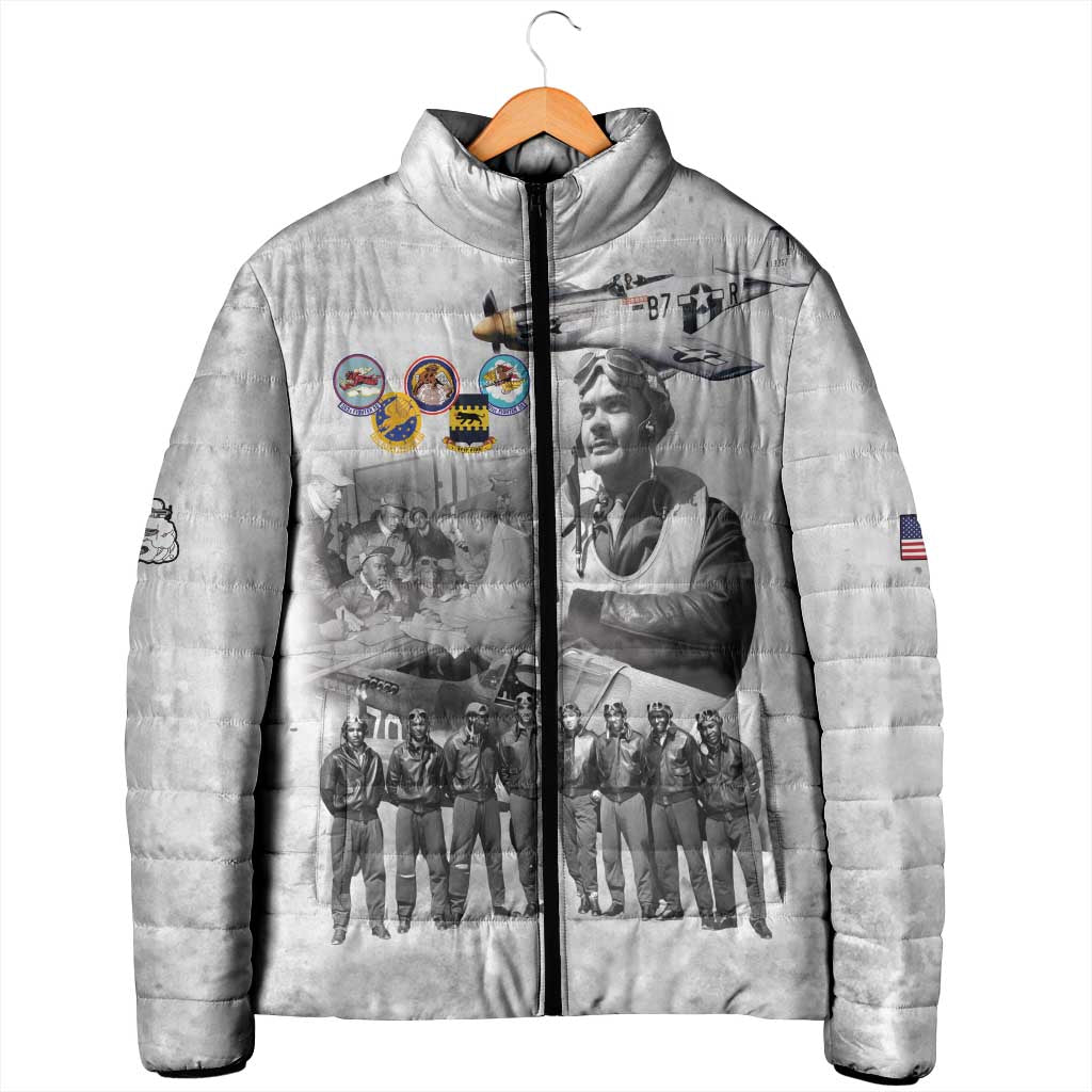 Red Tails Aviators Padded Jacket WWII Heroes Tribute Retro Style - Wonder Print Shop