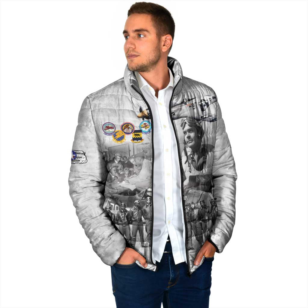 Red Tails Aviators Padded Jacket WWII Heroes Tribute Retro Style - Wonder Print Shop