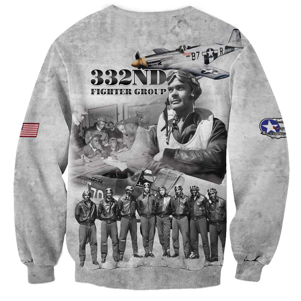 Red Tails Aviators Sweatshirt WWII Heroes Tribute Retro Style - Wonder Print Shop