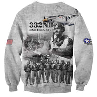 Red Tails Aviators Sweatshirt WWII Heroes Tribute Retro Style - Wonder Print Shop