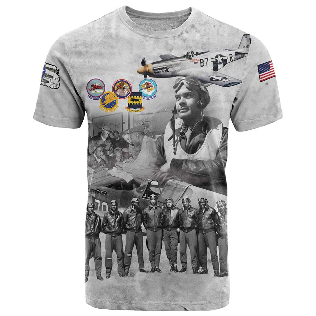 Red Tails Aviators T Shirt WWII Heroes Tribute Retro Style - Wonder Print Shop