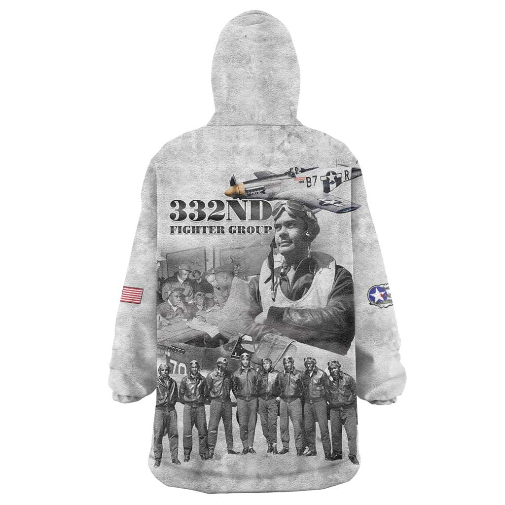 Red Tails Aviators Wearable Blanket Hoodie WWII Heroes Tribute Retro Style - Wonder Print Shop