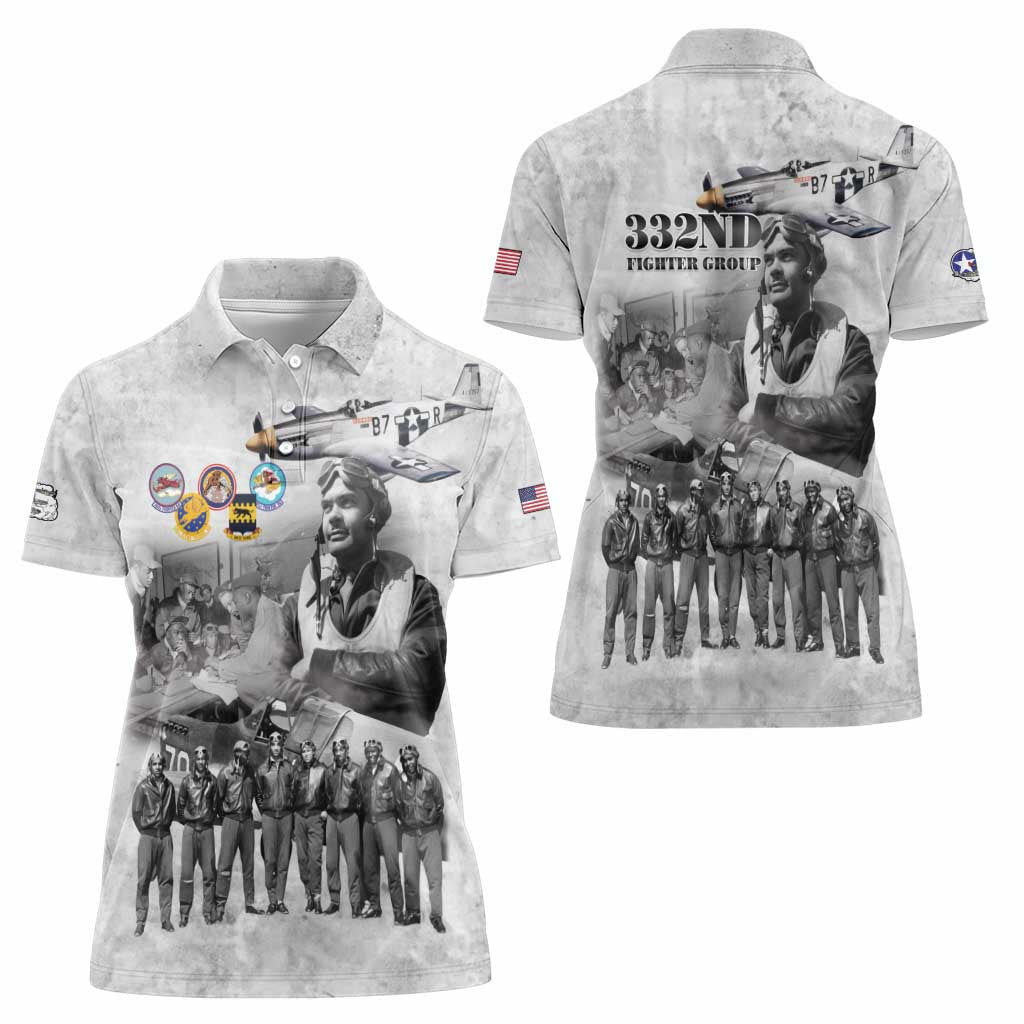 Red Tails Aviators Women Polo Shirt WWII Heroes Tribute Retro Style - Wonder Print Shop