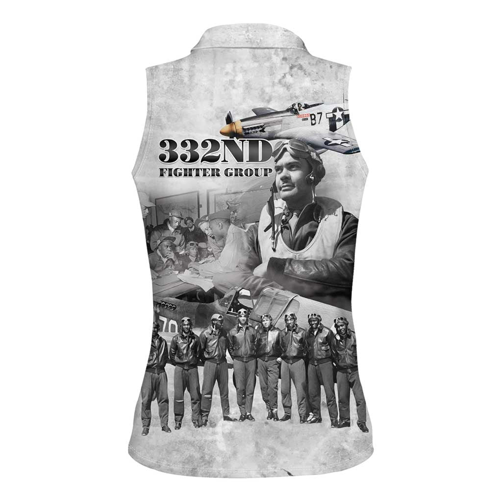 Red Tails Aviators Women Sleeveless Polo Shirt WWII Heroes Tribute Retro Style - Wonder Print Shop