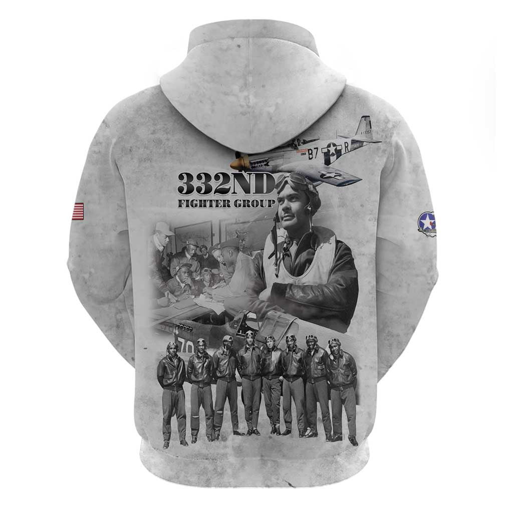 Red Tails Aviators Zip Hoodie WWII Heroes Tribute Retro Style - Wonder Print Shop