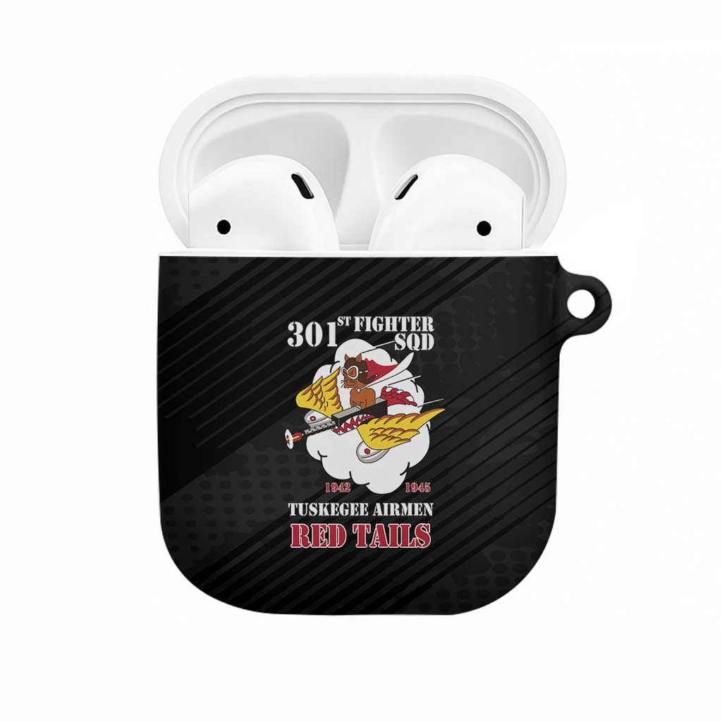 Tuskegee Airmen Red Tails AirPods Case 301st Fighter Squadron - Black - Wonder Print Shop