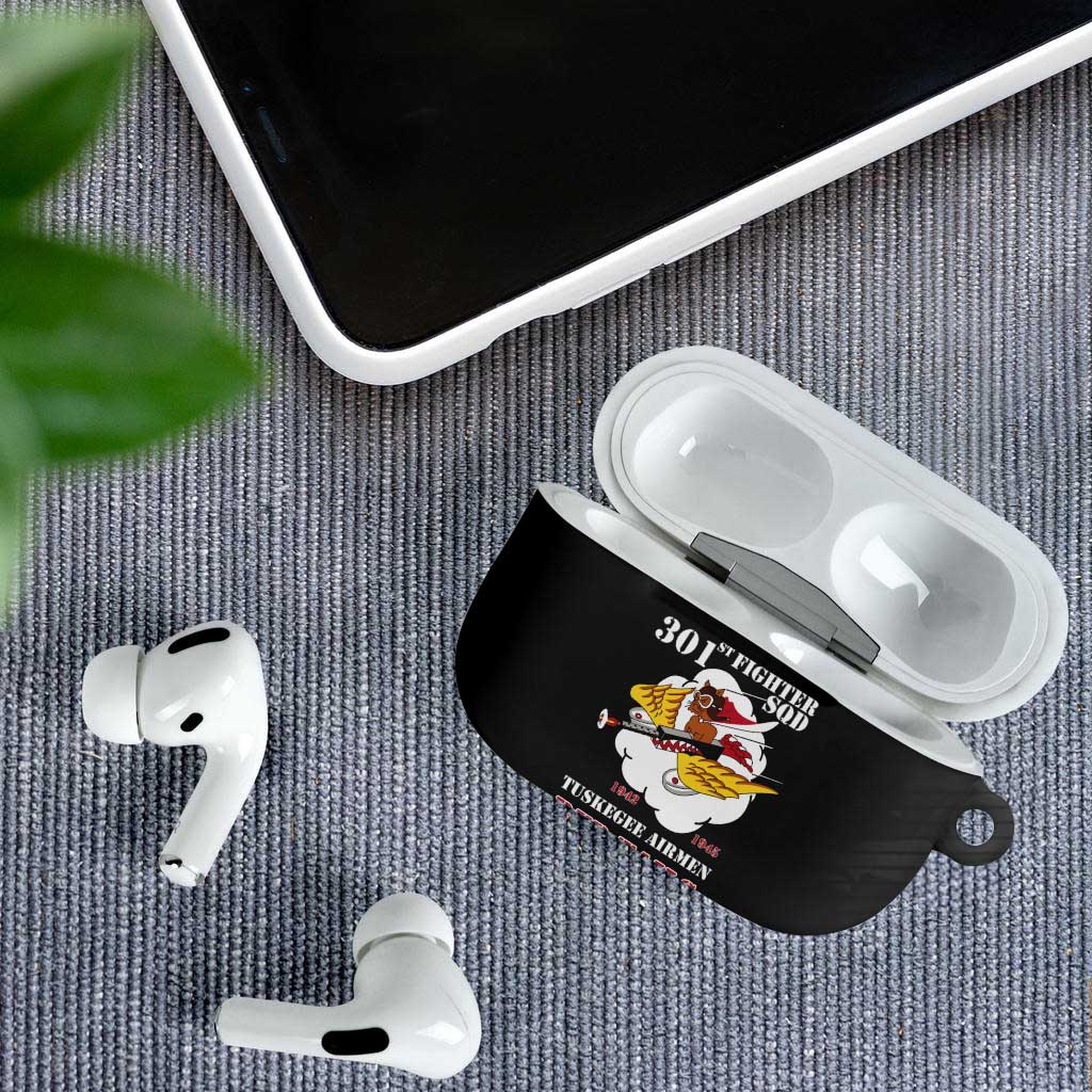 Tuskegee Airmen Red Tails AirPods Case 301st Fighter Squadron - Black - Wonder Print Shop