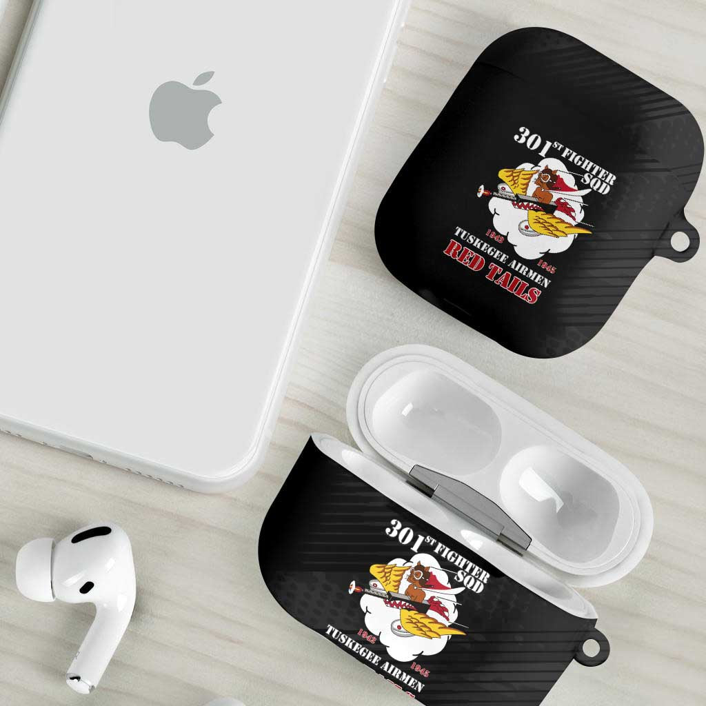 Tuskegee Airmen Red Tails AirPods Case 301st Fighter Squadron - Black - Wonder Print Shop