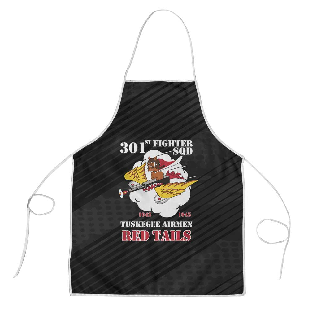Tuskegee Airmen Red Tails Apron 301st Fighter Squadron - Black - Wonder Print Shop