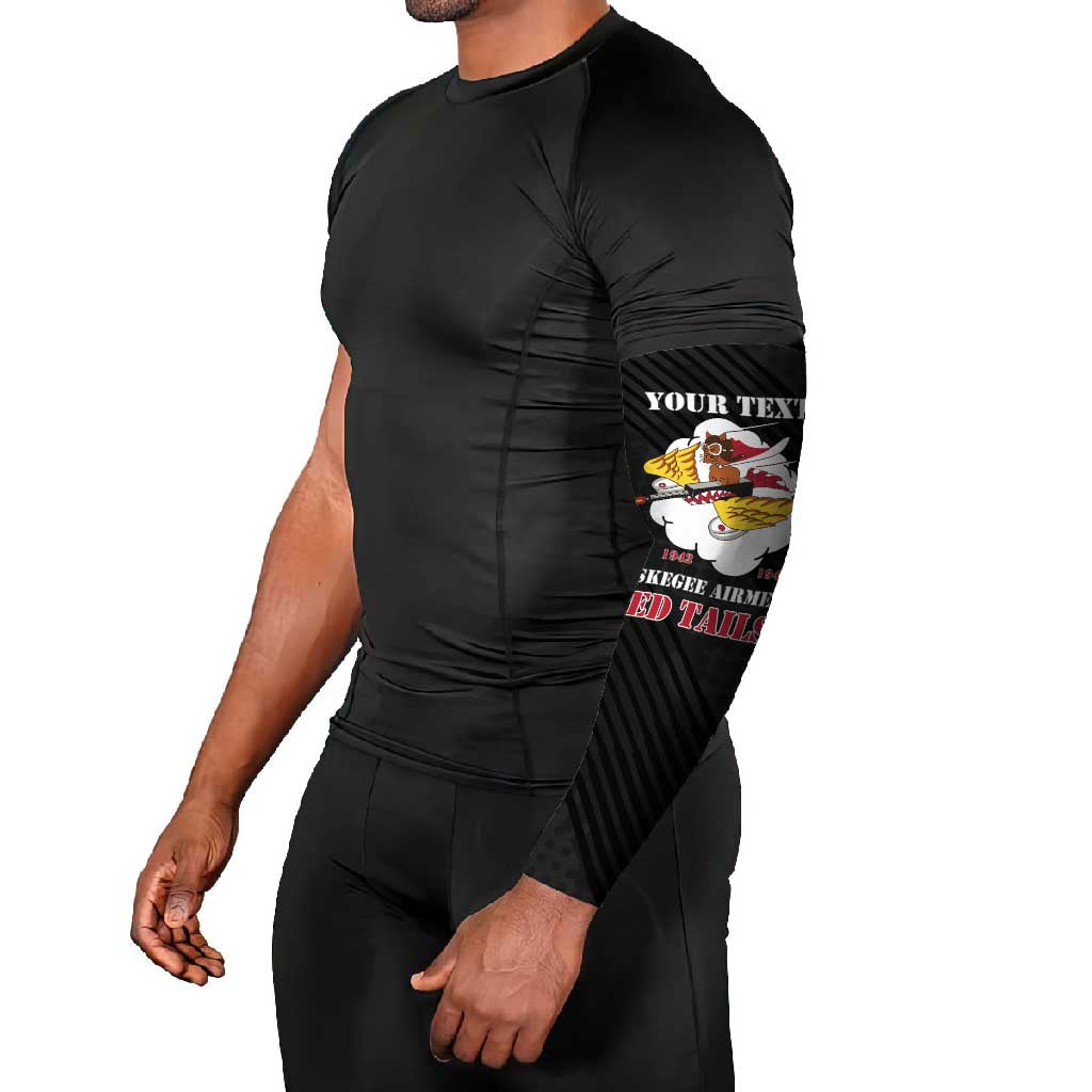 Personalized Tuskegee Airmen Red Tails Arm Sleeves 301st Fighter Squadron - Black - Wonder Print Shop