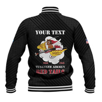 Personalized Tuskegee Airmen Red Tails Baseball Jacket 301st Fighter Squadron - Black - Wonder Print Shop