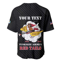Personalized Tuskegee Airmen Red Tails Baseball Jersey 301st Fighter Squadron - Black - Wonder Print Shop