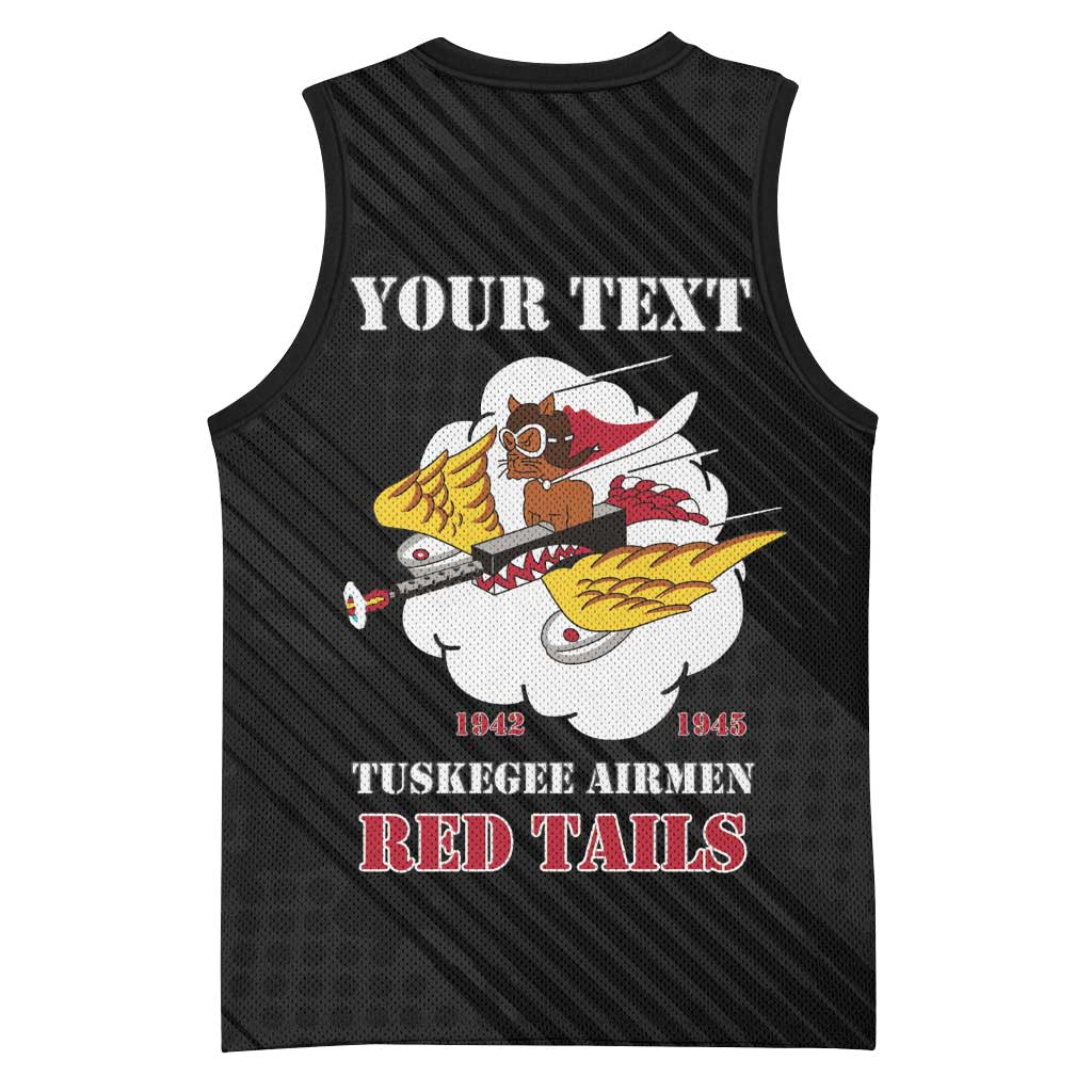 Personalized Tuskegee Airmen Red Tails Basketball Jersey 301st Fighter Squadron - Black - Wonder Print Shop