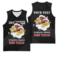 Personalized Tuskegee Airmen Red Tails Basketball Jersey 301st Fighter Squadron - Black - Wonder Print Shop