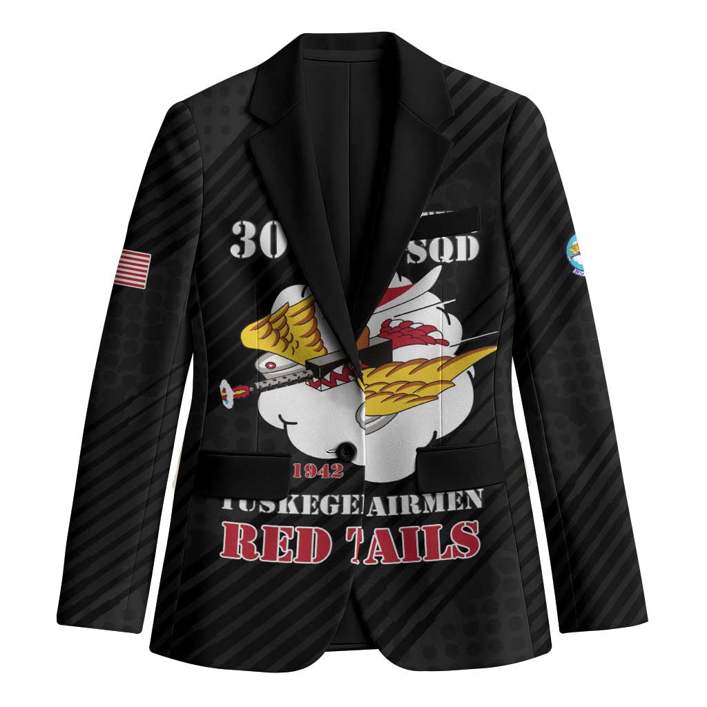 Personalized Tuskegee Airmen Red Tails Blazer 301st Fighter Squadron - Black - Wonder Print Shop