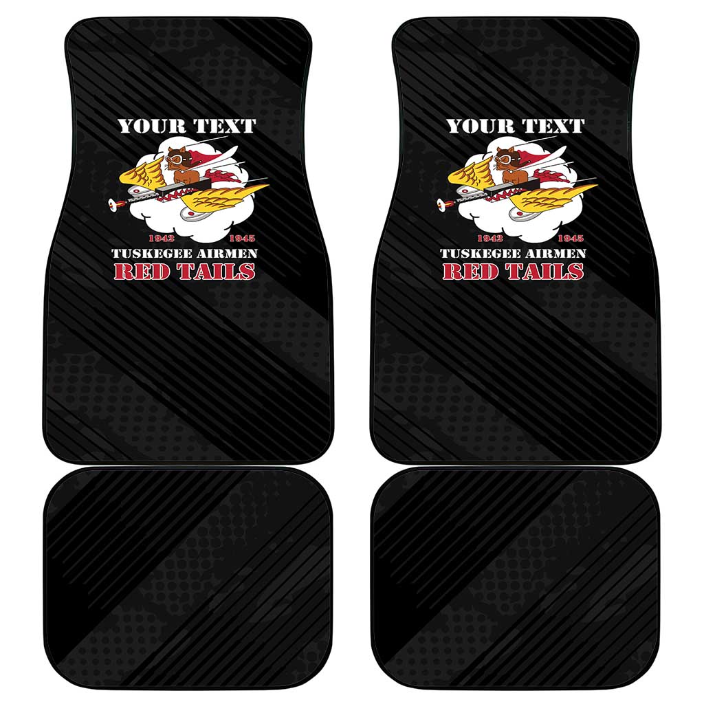 Personalized Tuskegee Airmen Red Tails Car Mats 301st Fighter Squadron - Black - Wonder Print Shop