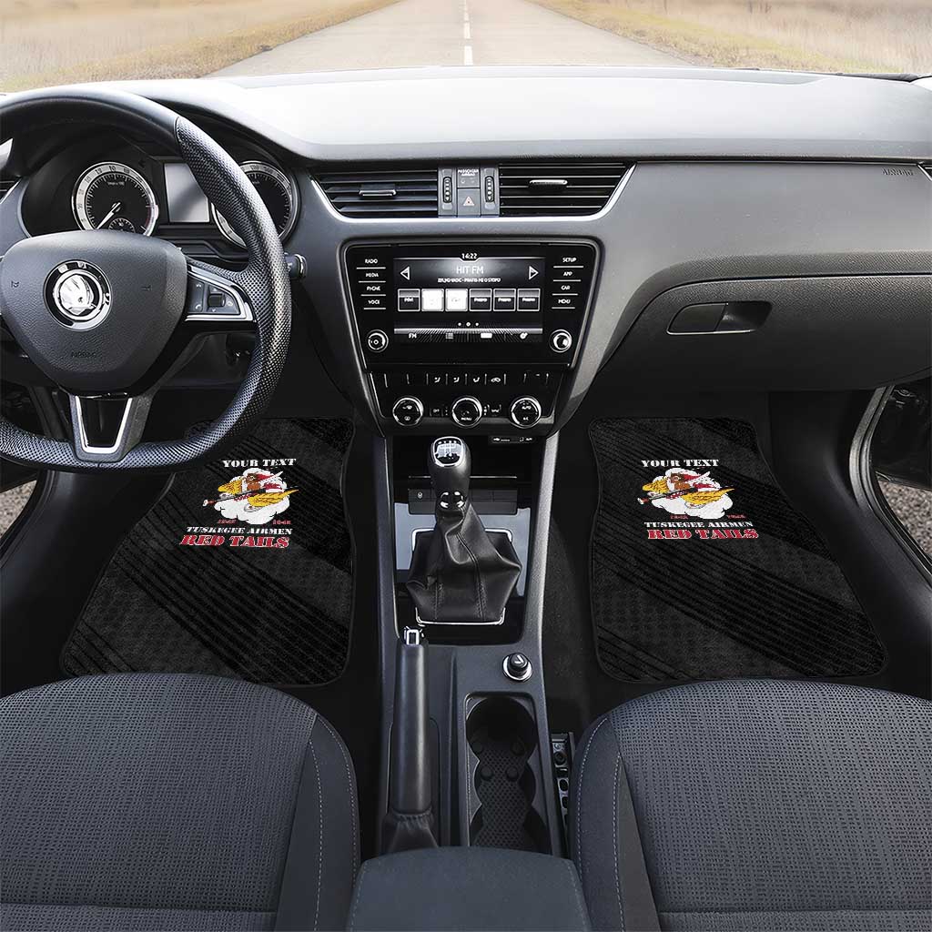 Personalized Tuskegee Airmen Red Tails Car Mats 301st Fighter Squadron - Black - Wonder Print Shop