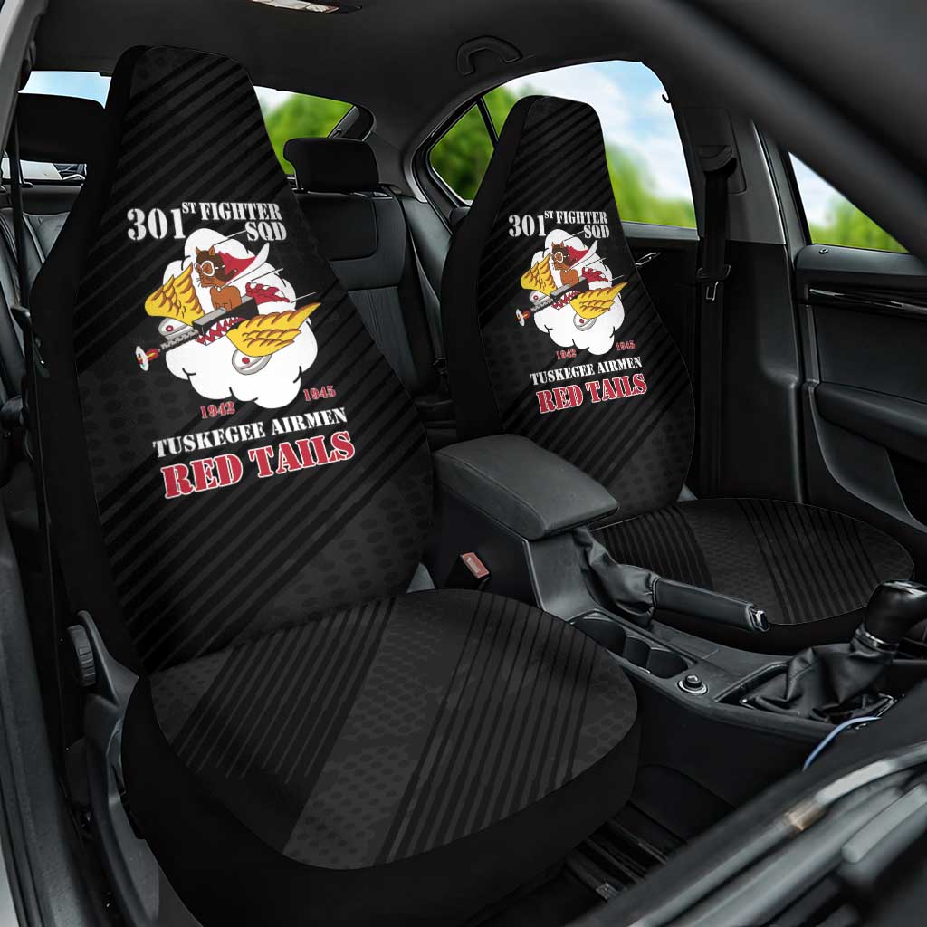 Tuskegee Airmen Red Tails Car Seat Cover 301st Fighter Squadron - Black - Wonder Print Shop