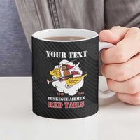 Personalized Tuskegee Airmen Red Tails Ceramic Mug 301st Fighter Squadron - Black - Wonder Print Shop